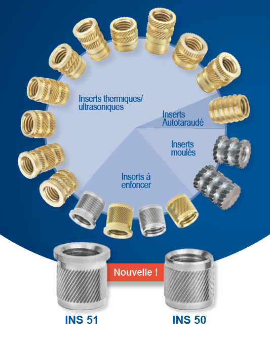 SPIROL ajoute des Inserts à Enfoncer en aluminium à sa vaste gamme d'inserts filetés