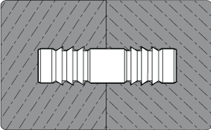 Figure 3: Section transversale de la broche Press-N-Lok™